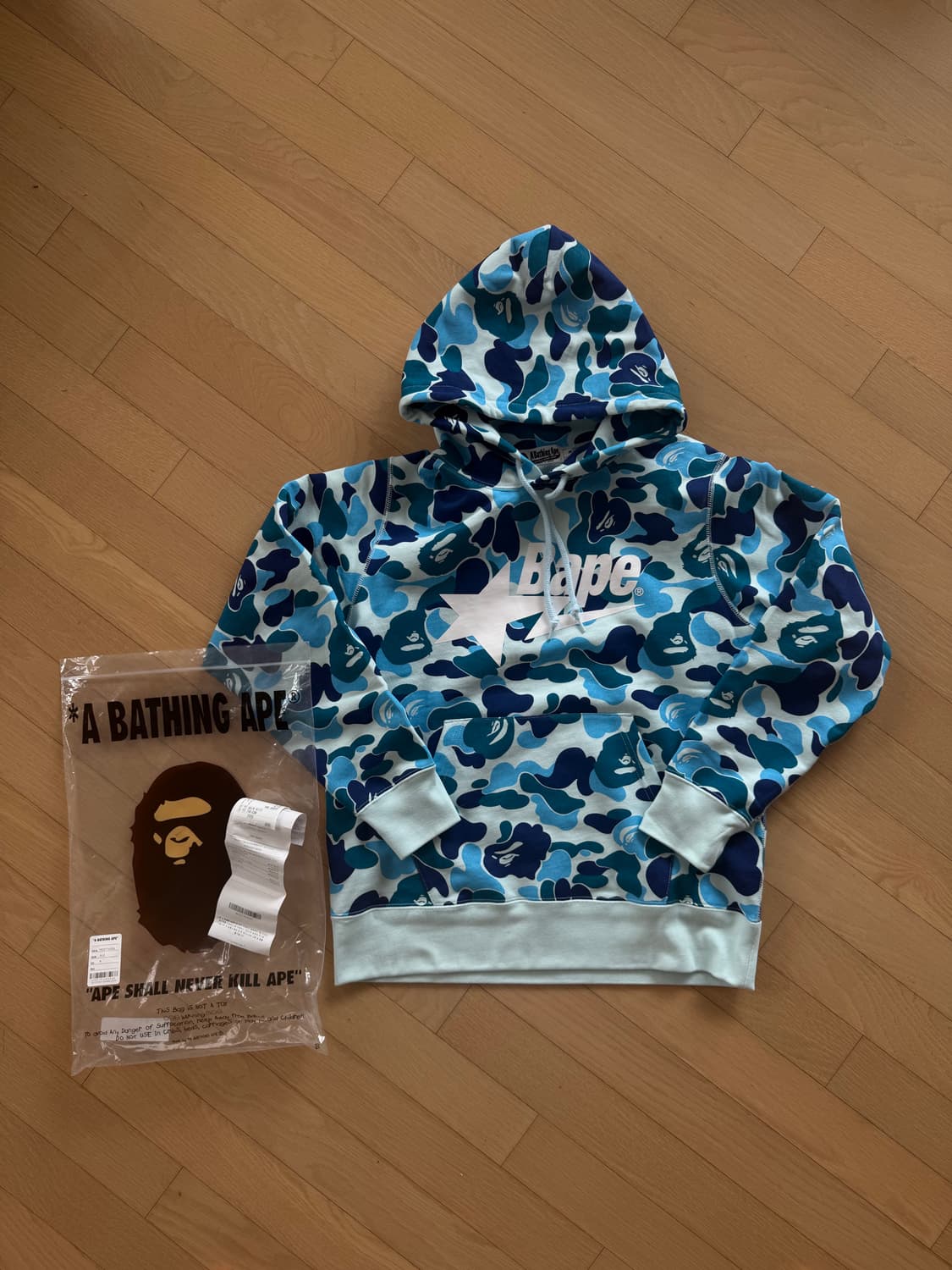 (정품) 베이프 카모 후디 블루 m사이즈 팝니다 ! 상품이미지1
