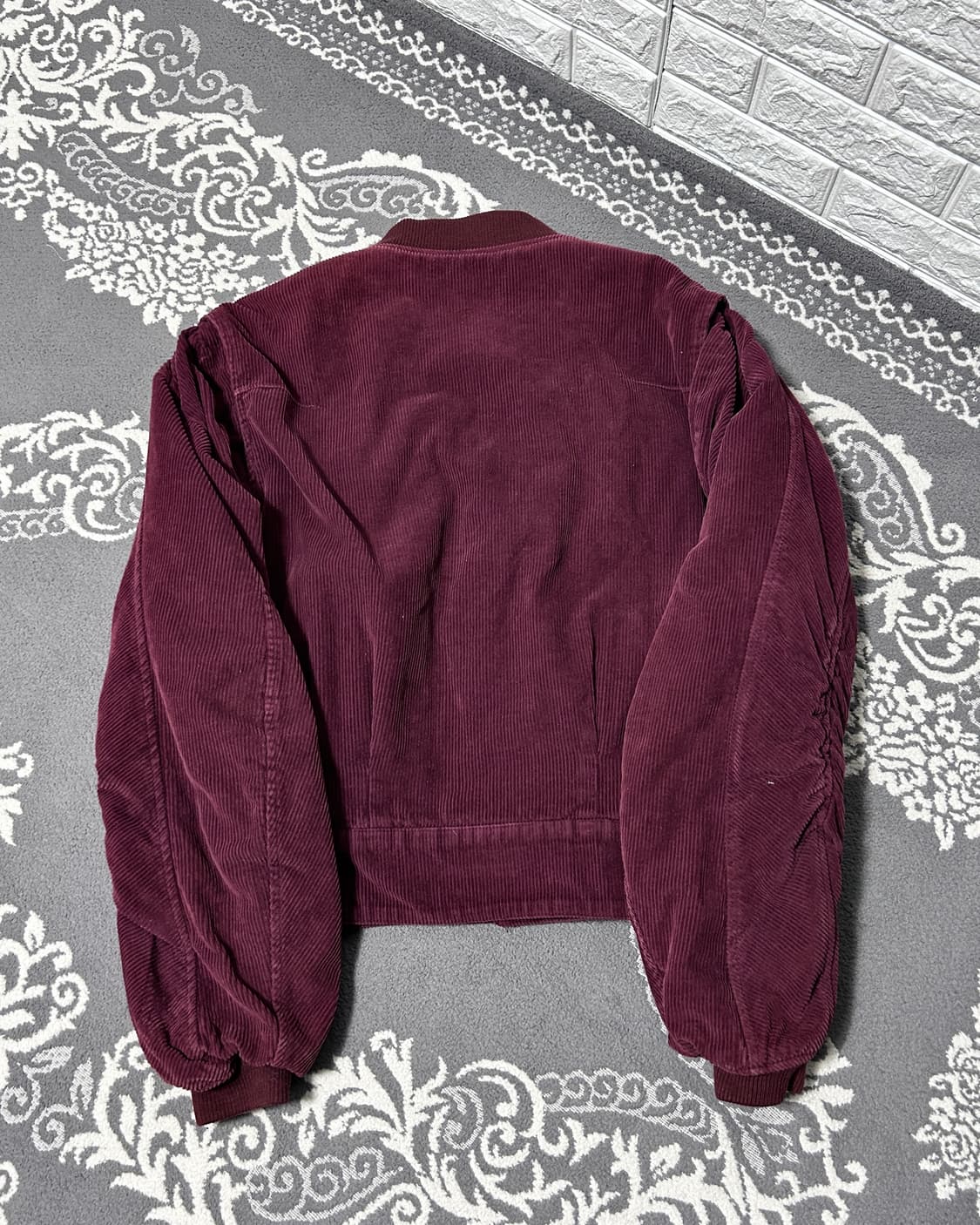 와인 버건디 코듀로이 봄버 자켓 상품이미지10