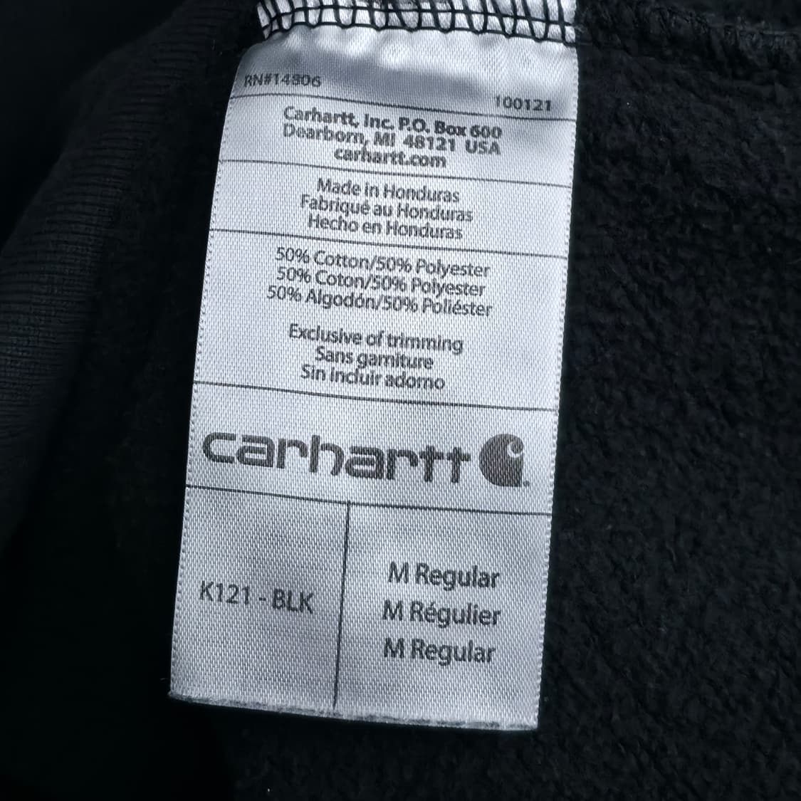 [M] 칼하트 블랙 후드티 상품이미지5