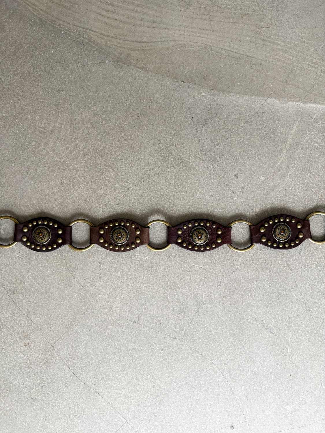 Vintage Concho Genuine Leather Belt 상품이미지3
