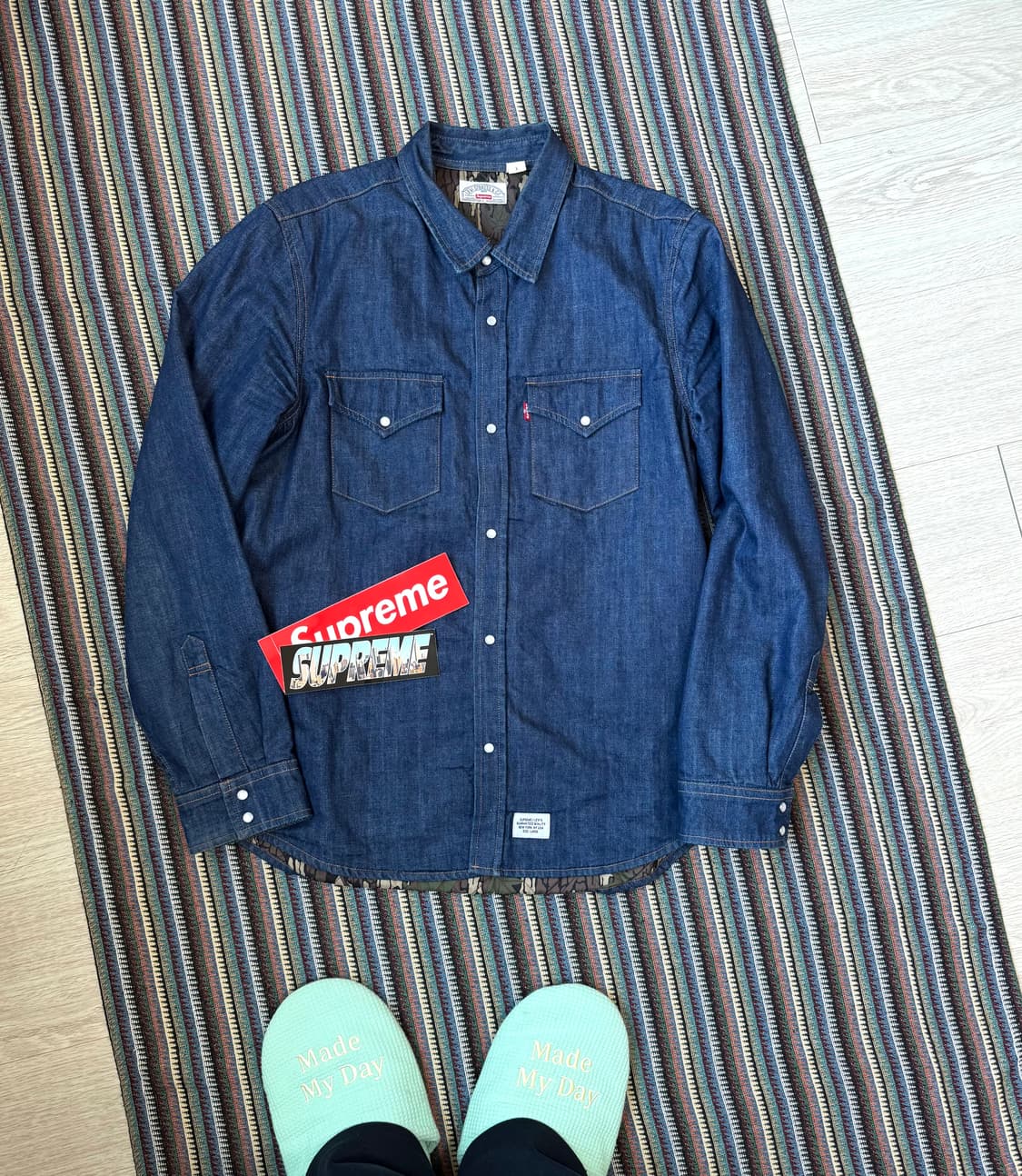 슈프림 리바이스 퀼팅 데님 셔츠 상품이미지3