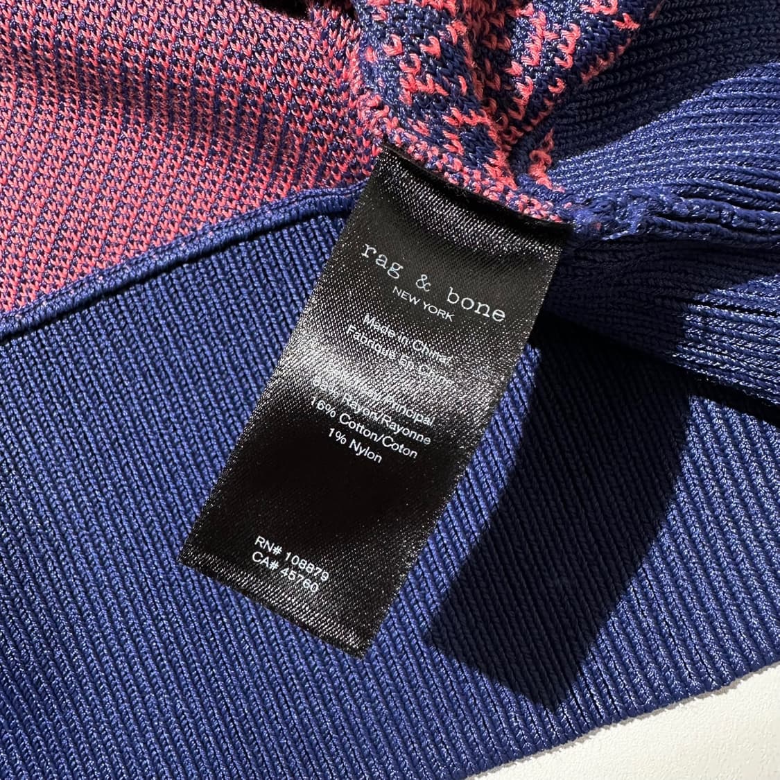 랙앤본 깅엄 체크 크롭 니트 상품이미지7