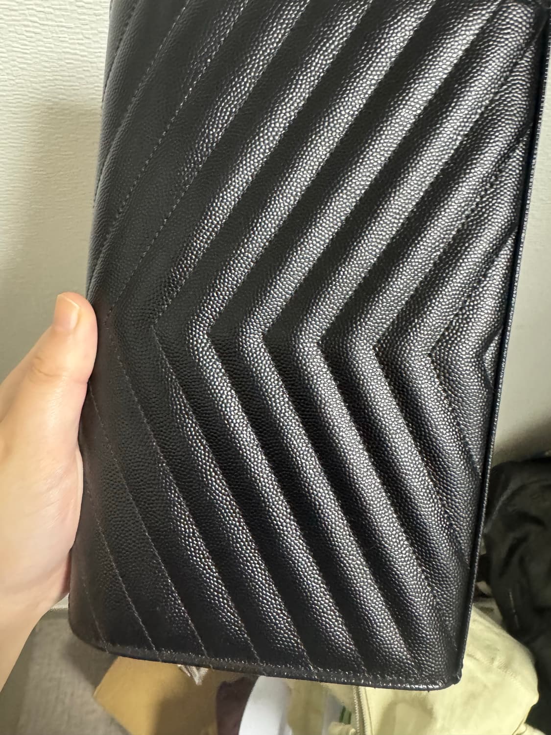 생로랑 엔벨로프 크로스 체인 가방 woc 블랙 은장 (정품) 상품이미지3