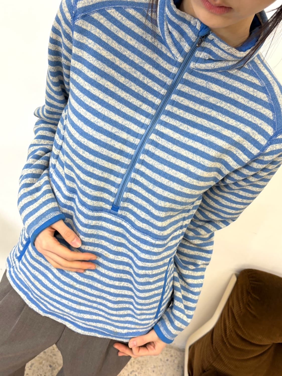 파타고니아 스트라이프 반집업 상품이미지3