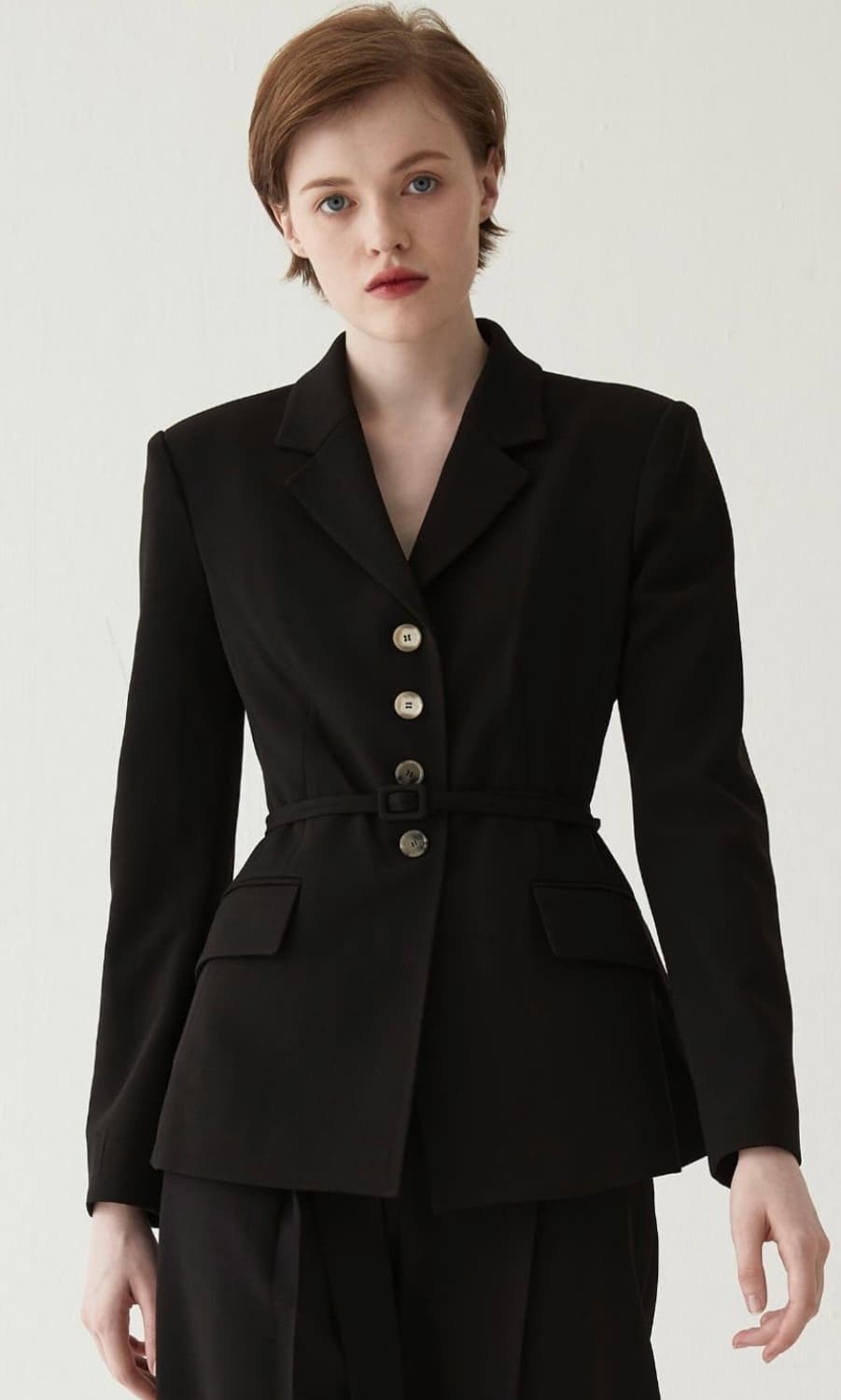 하가히 벨티드 테일러 자켓 상품이미지1