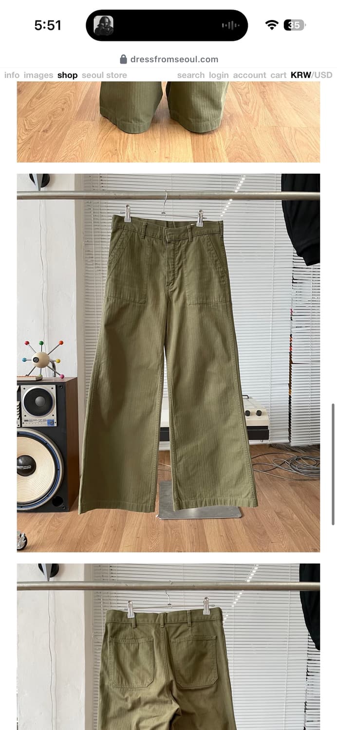 HYKE 스트라이프 팬츠 상품이미지4