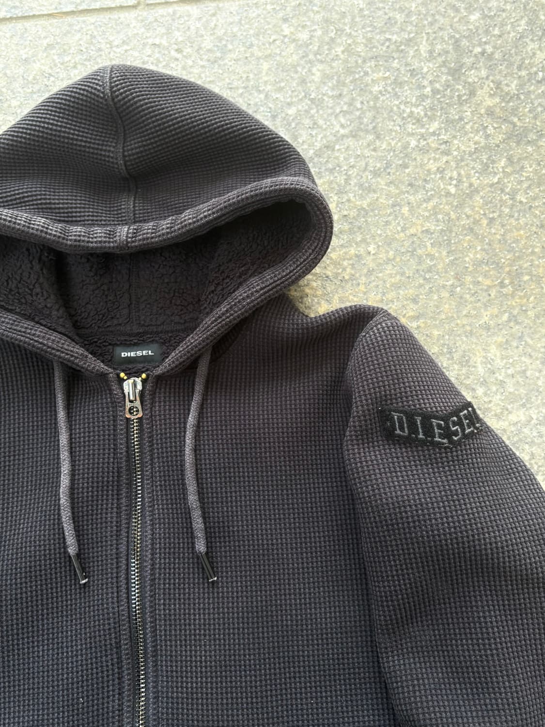 디젤 와플 후리스 후드집업 M 상품이미지2