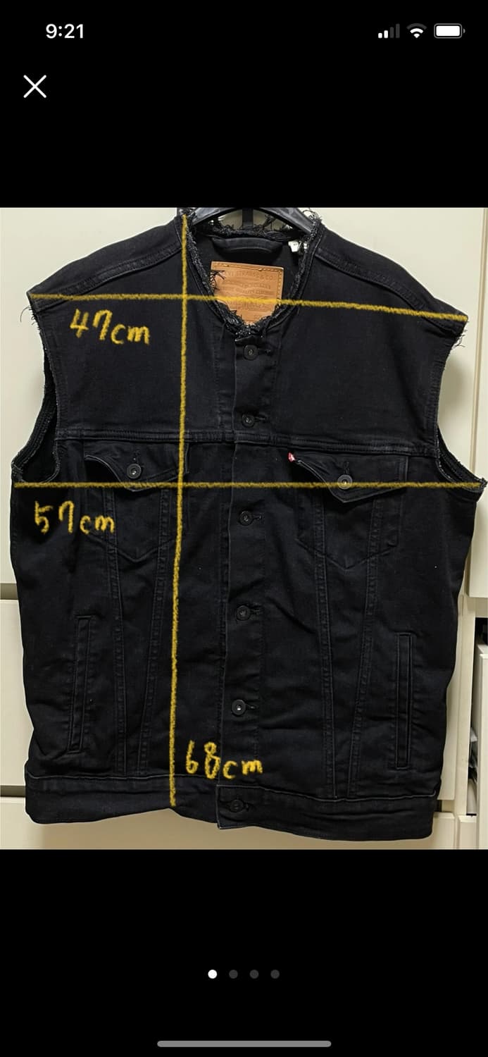 리바이스 블랙 데님 조끼 M 상품이미지1