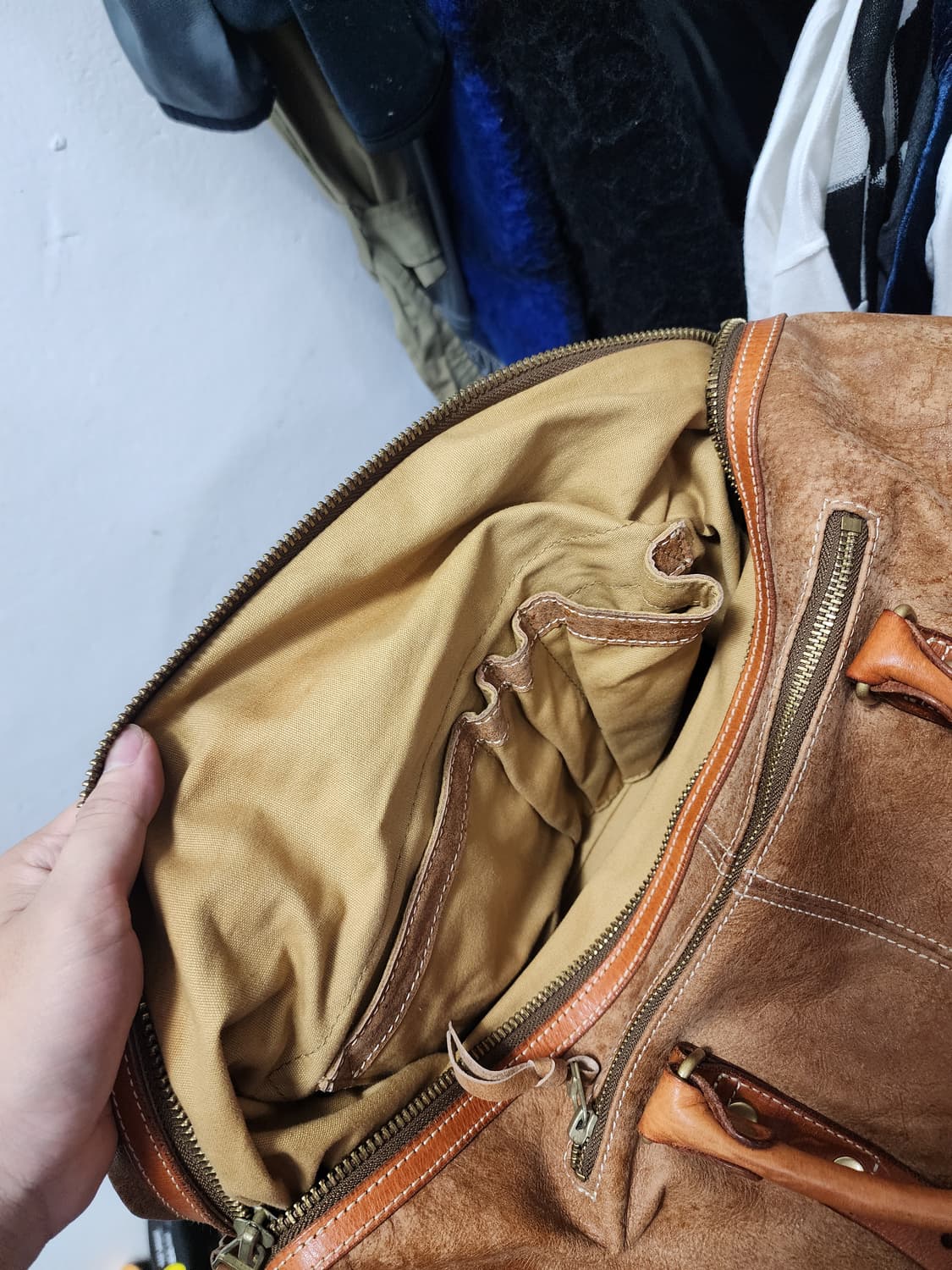 리얼레더 빈티지 여행용 더플백 상품이미지7