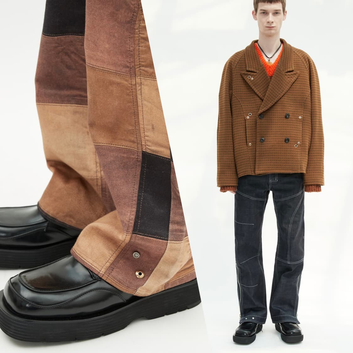 (41/260)앤더슨벨 스퀘어 마틴 더비슈즈 로퍼 블랙 상품이미지10