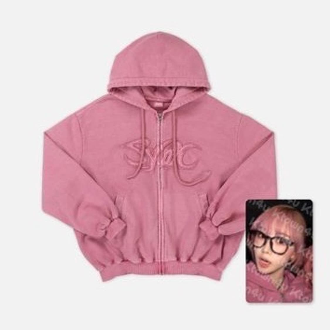 에스파 핑크후디 후드집업 상품이미지1