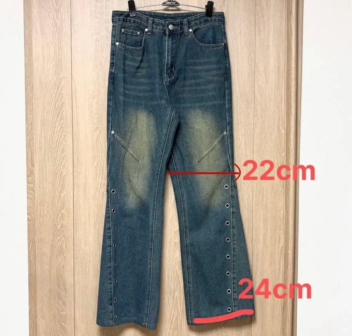 낫포너드 빈티지 데님 여성 부츠컷 청바지 딥블루 상품이미지6