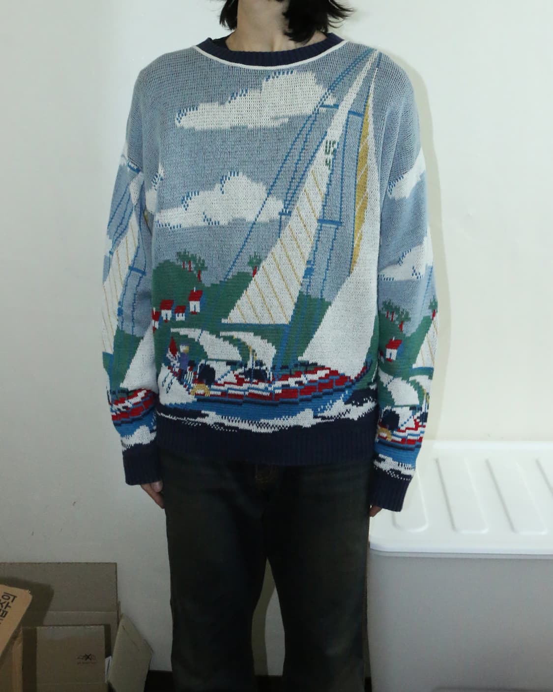 빈티지 그래픽 스웨터 상품이미지1