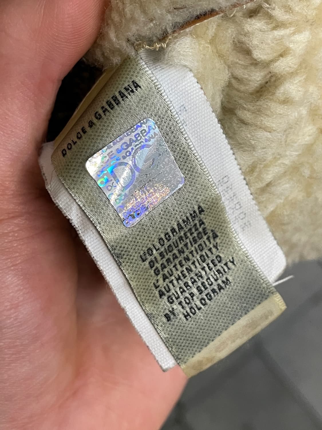 돌체앤가바나 시어링 레더 니트 집업 상품이미지5