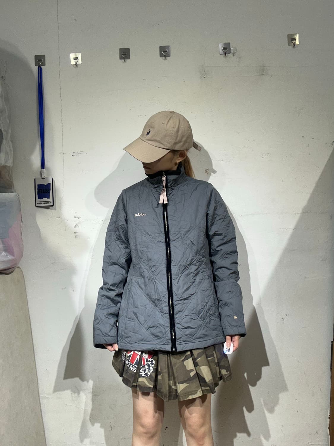 아디다스 그레이 로고 트랙탑 져지 M 상품이미지2