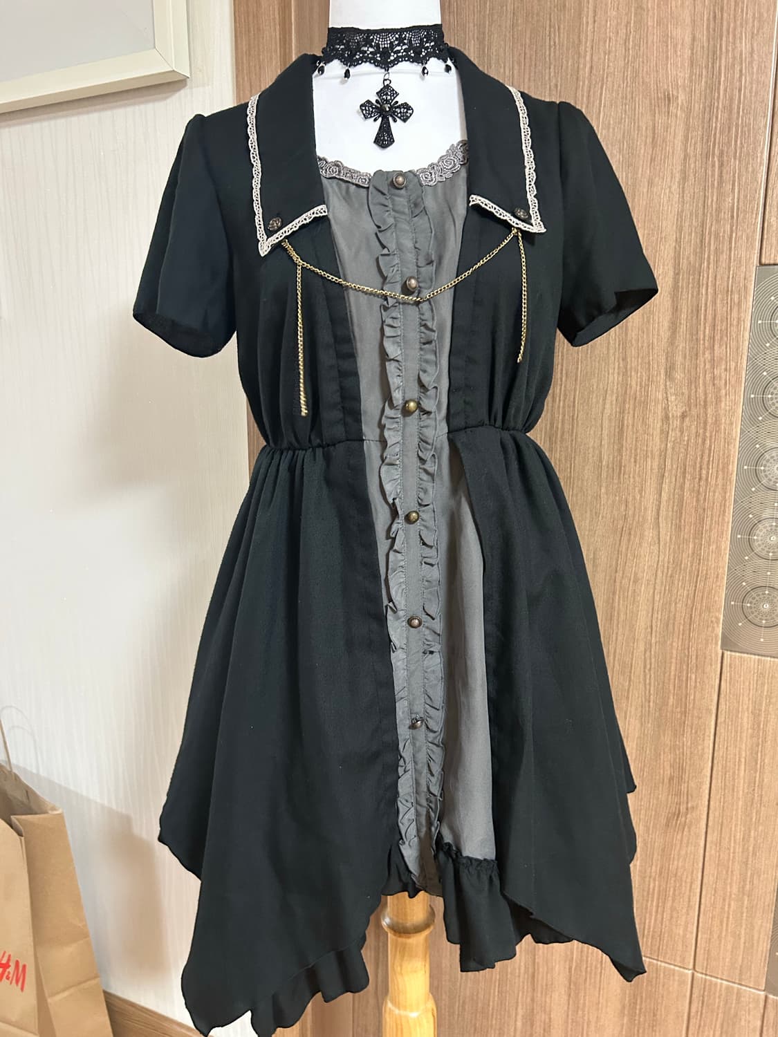 엑시즈팜 원피스 공겜여주고스로리고딕핑크세스 상품이미지1