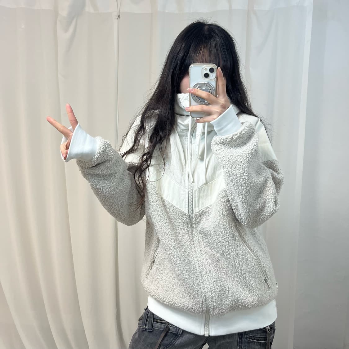 Nike NSW White Windrunner Fleece 상품이미지2