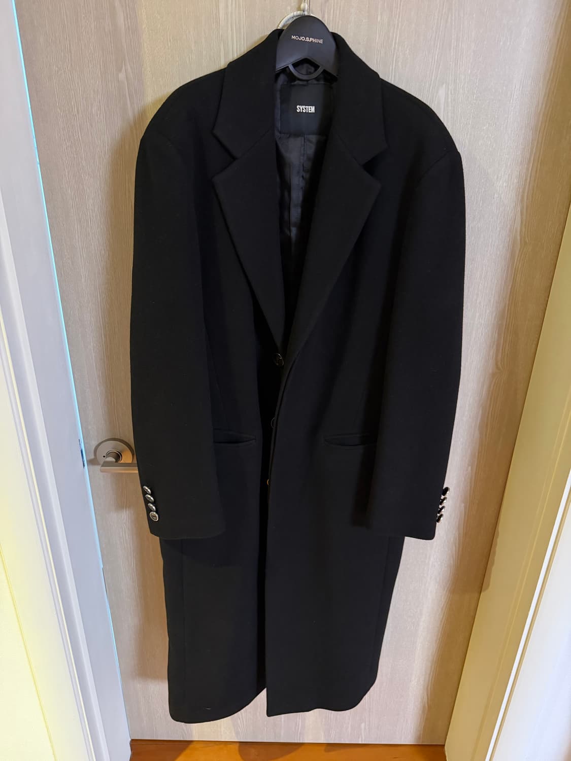 시스템옴므 캐시미어 블렌디드 싱글 브레스티드 코트 100사이즈 상품이미지1