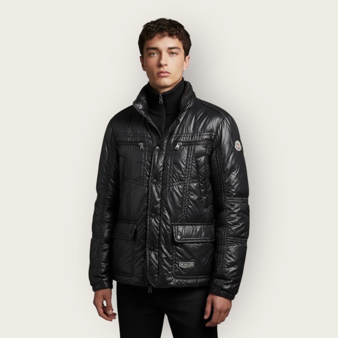 2/ 몽클레어 구스다운 바이커 레이어 패딩자켓 상품이미지1