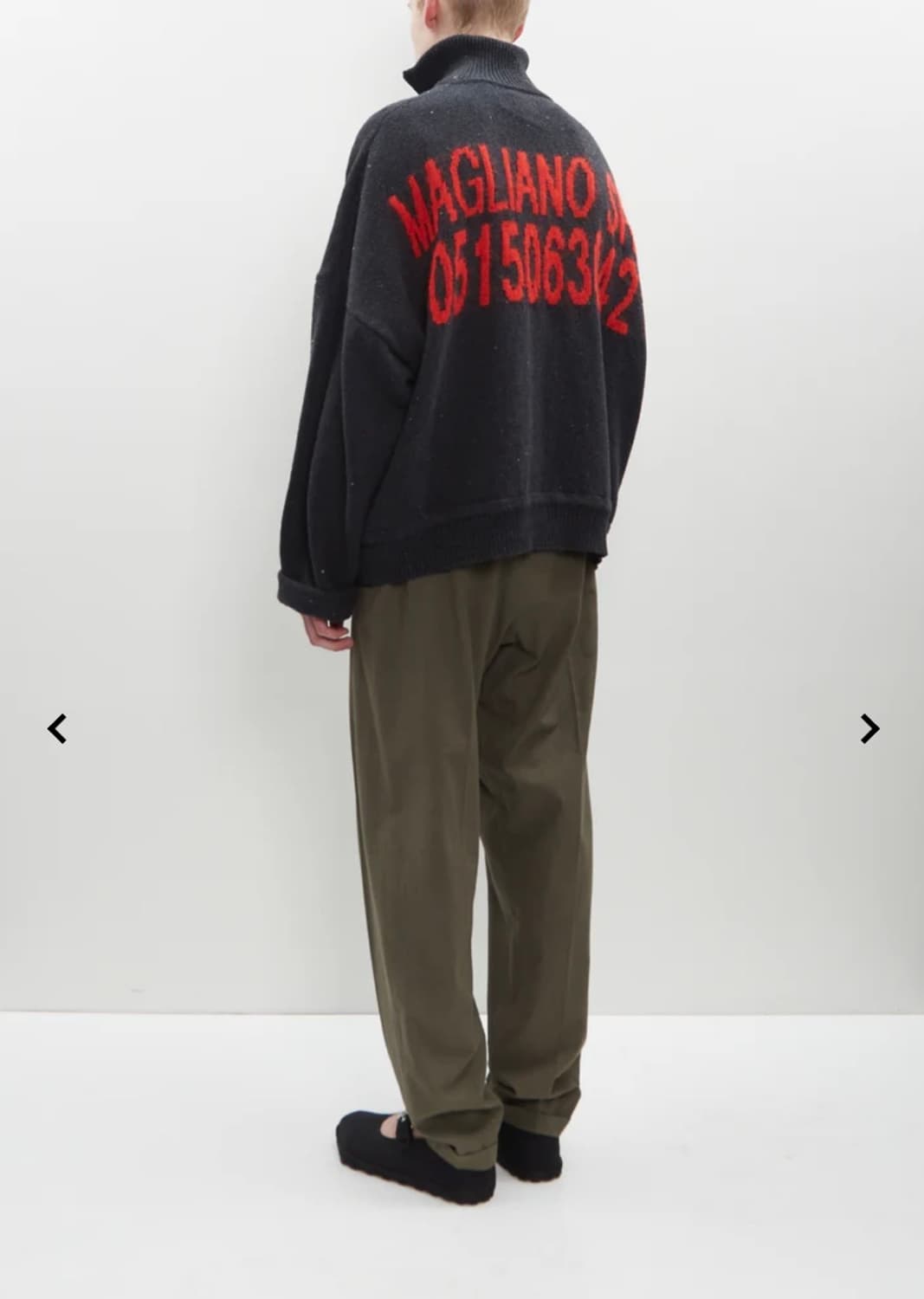 MAGLIANO 하프집업 백레터링 울 니트 상품이미지1