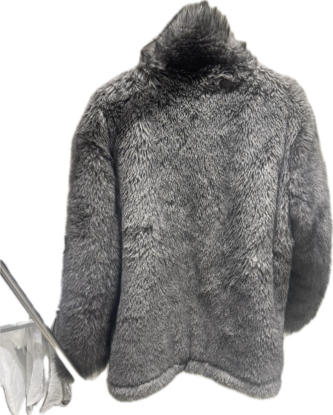 밀로우먼 퍼 자켓 차콜 색상 M 상품이미지4