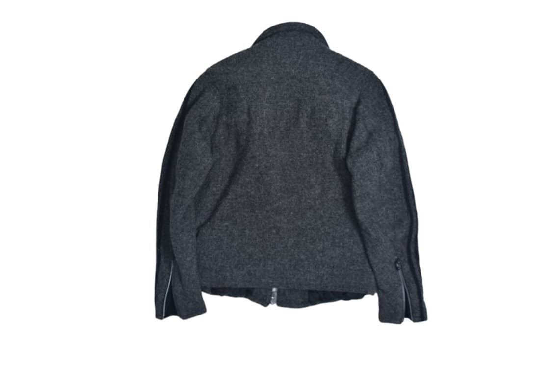 아디다스 X 해리스트위드 삼선 울 모직 여성 더블 라이더 자켓 N240  상품이미지2