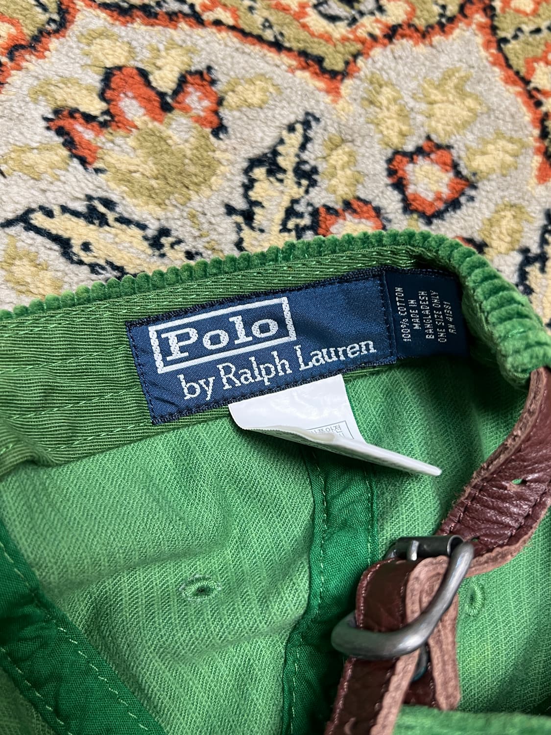 폴로 랄프로렌 그린 코듀로이 볼캡 OS 상품이미지5