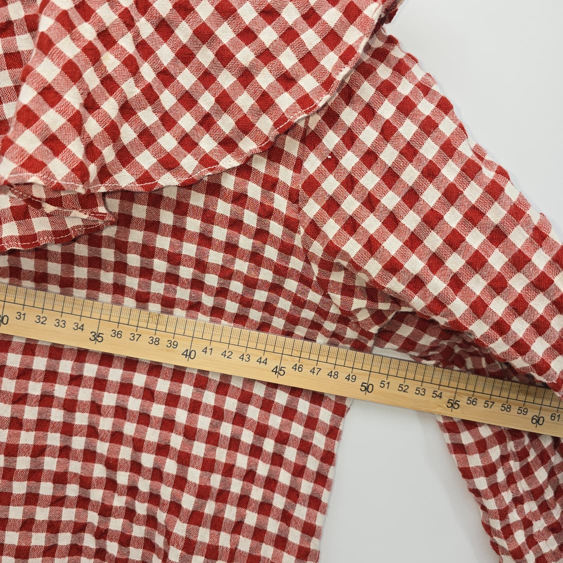 체크 블라우스 + 뜨개 조끼 코디 세트 상품이미지8