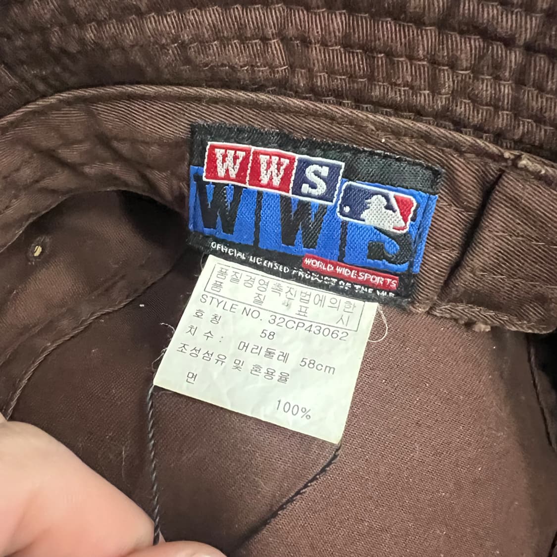 WWS 코튼 브라운 버킷햇 모자 상품이미지3