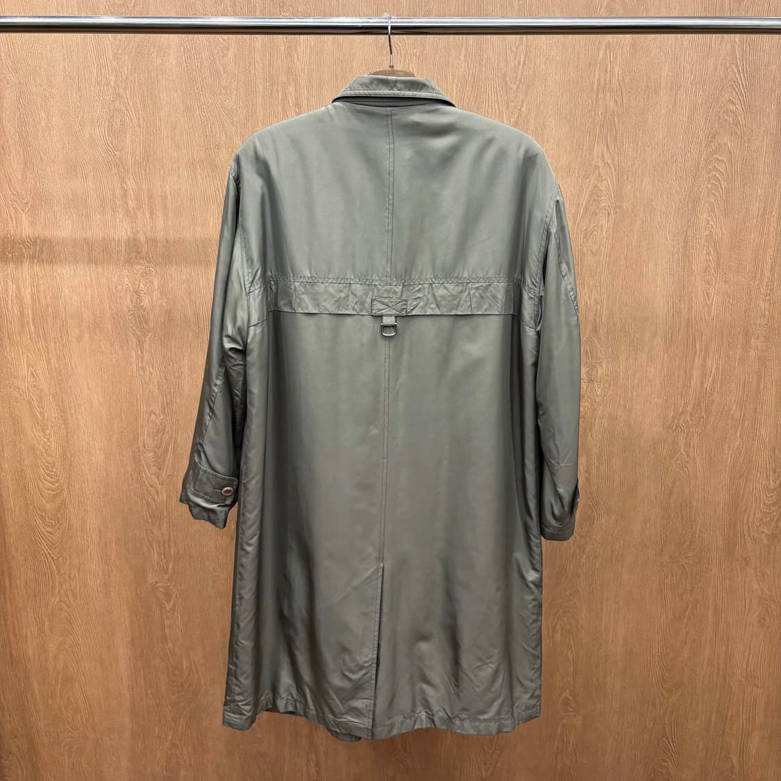 까르뱅 코트 싱글 브레스티드 스탠드 칼라 핸드 워머 디테일 카키 상품이미지3