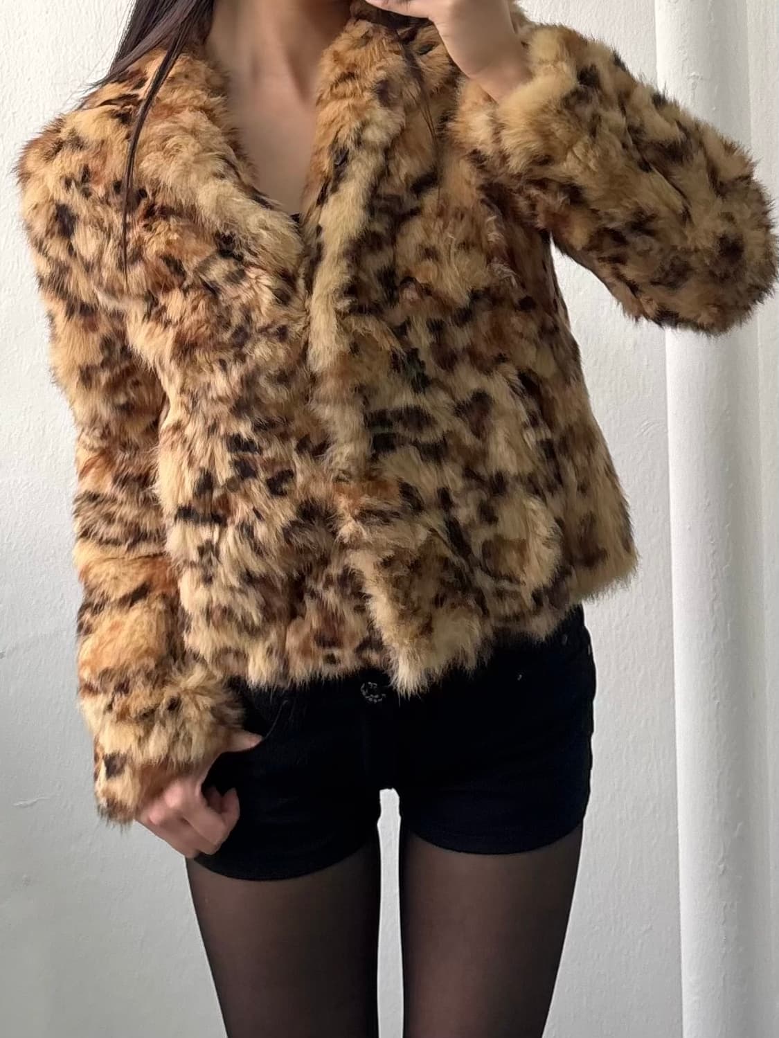Vintage Leopard Rabbit Fur Jacket 상품이미지5