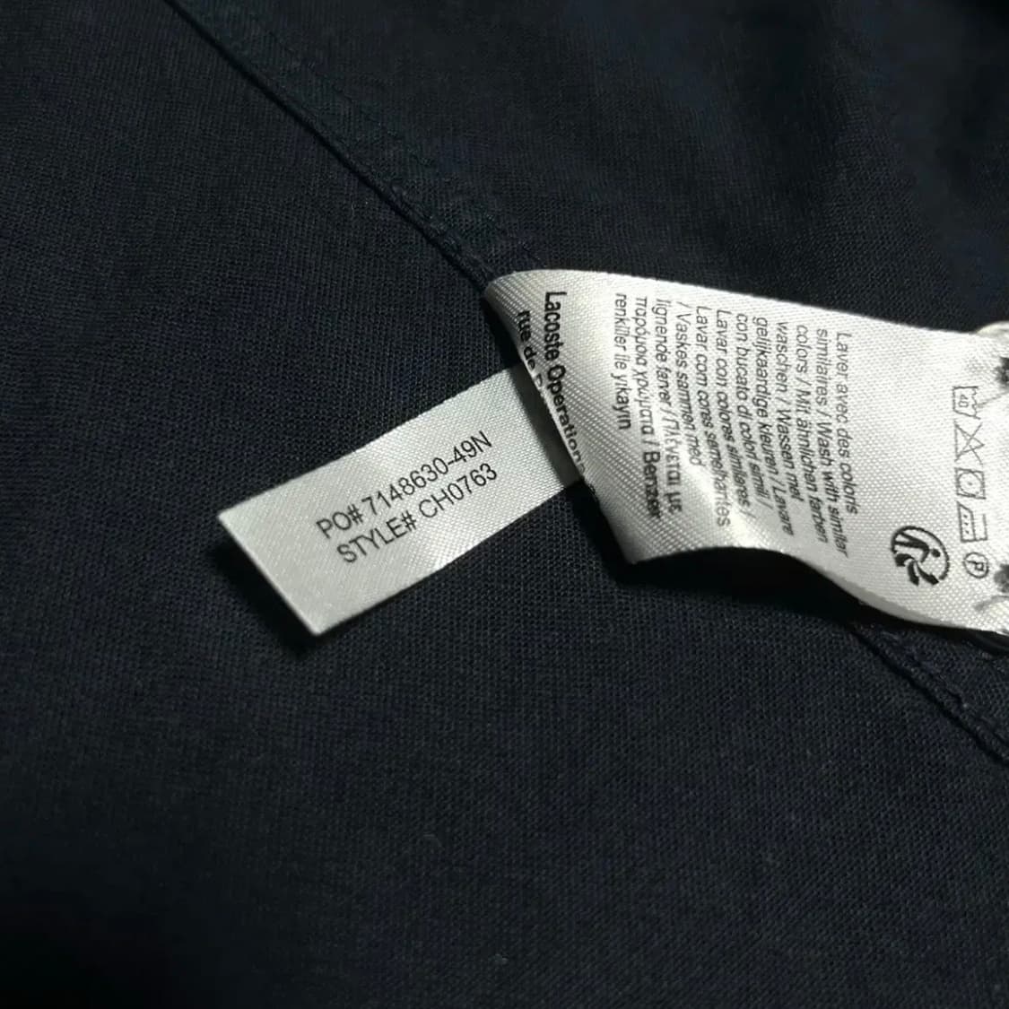 [M] Lacoste 라코스테 신형 네이비 코튼 옥스퍼드 셔츠 상품이미지7