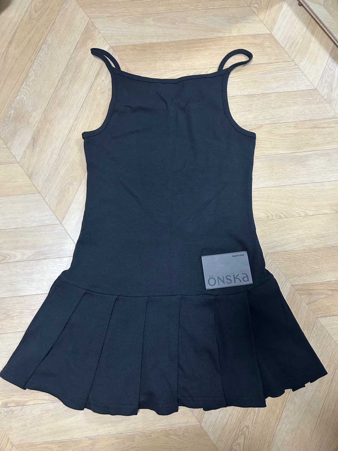 온스카 플리츠 미니 원피스 레이어드 상품이미지3