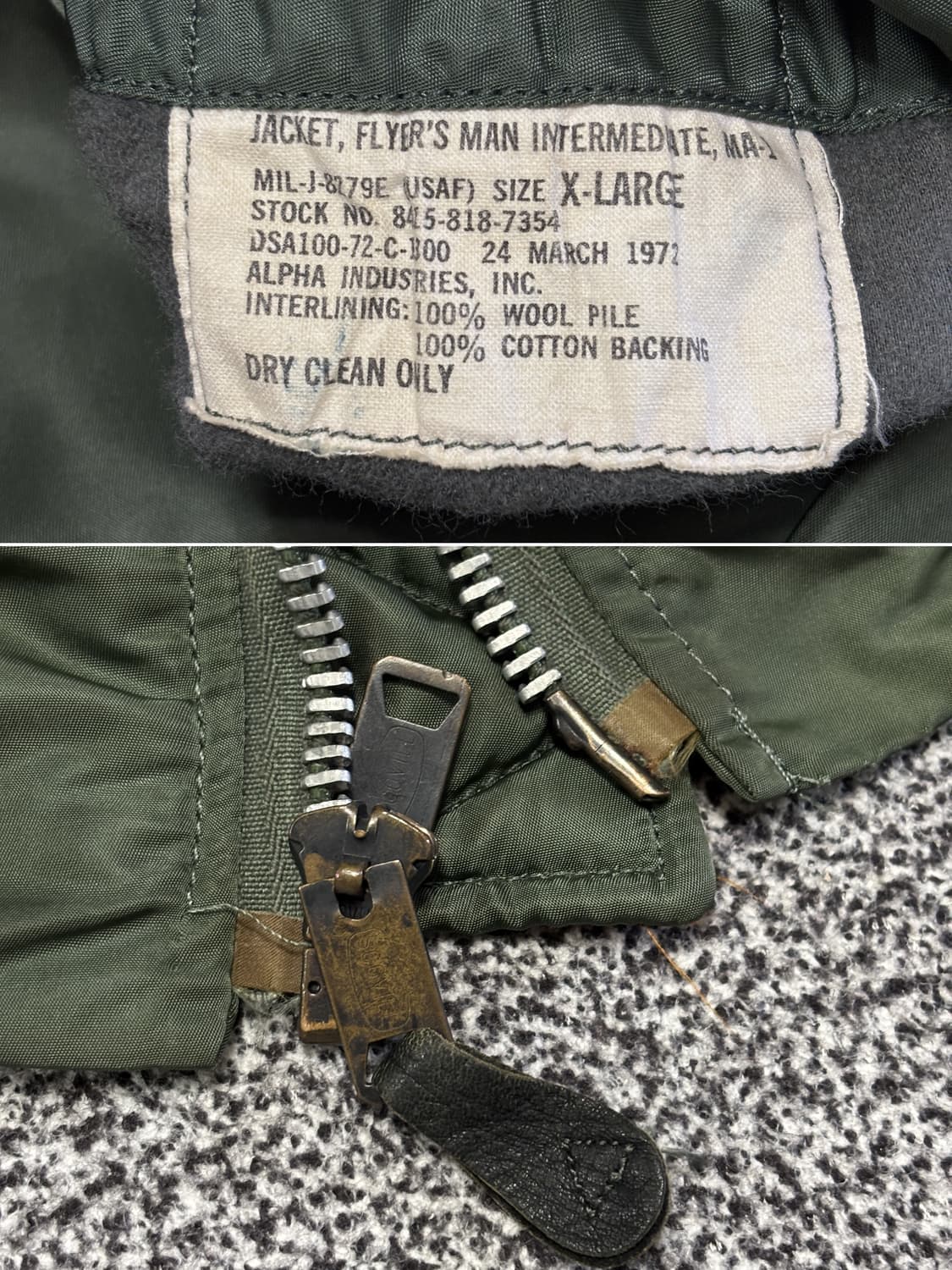 70s 오리지널 MA-1 자켓 E타입 상품이미지4