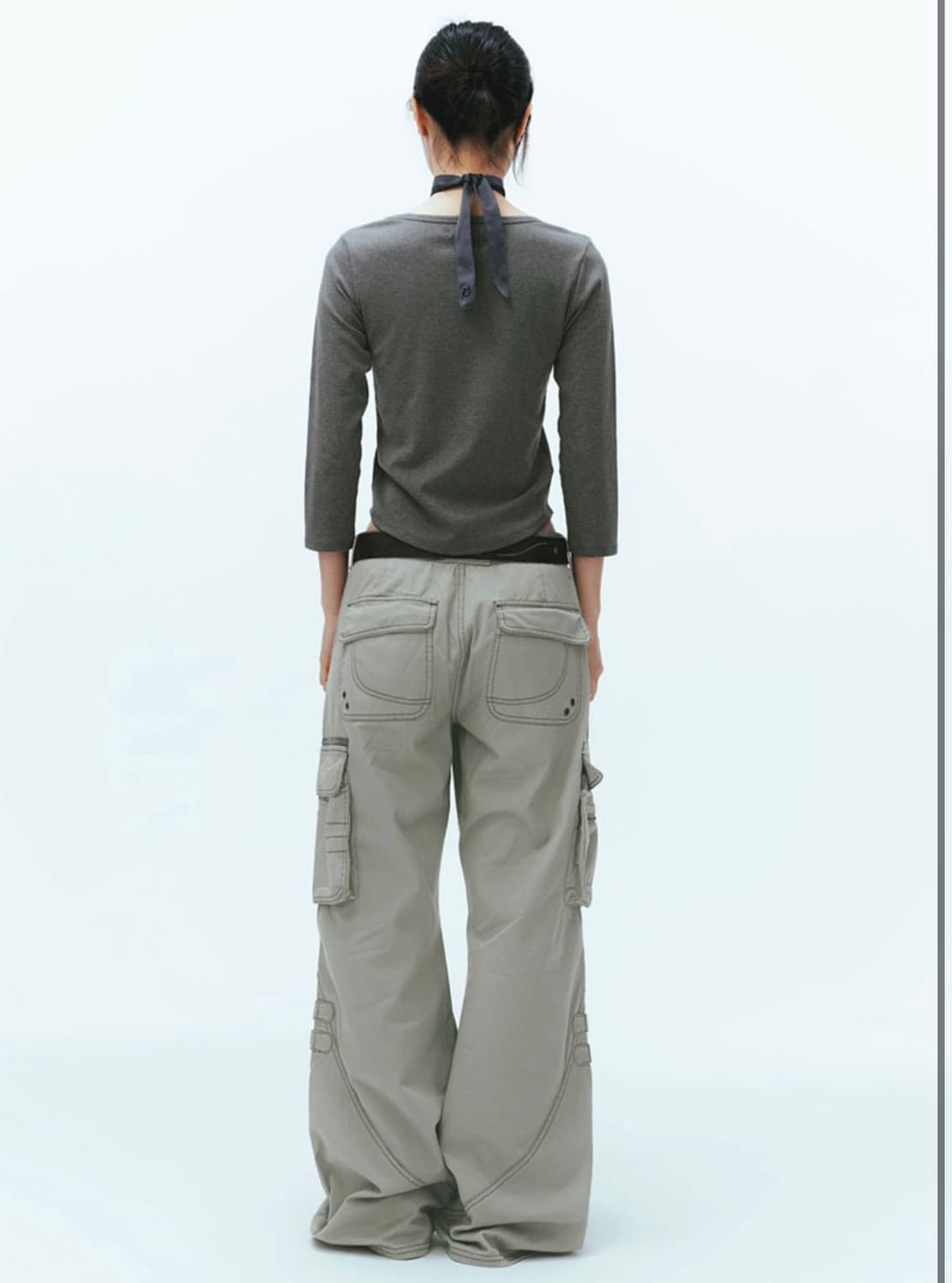빅 포켓 카고 팬츠 라이트 카키 (1) 상품이미지4