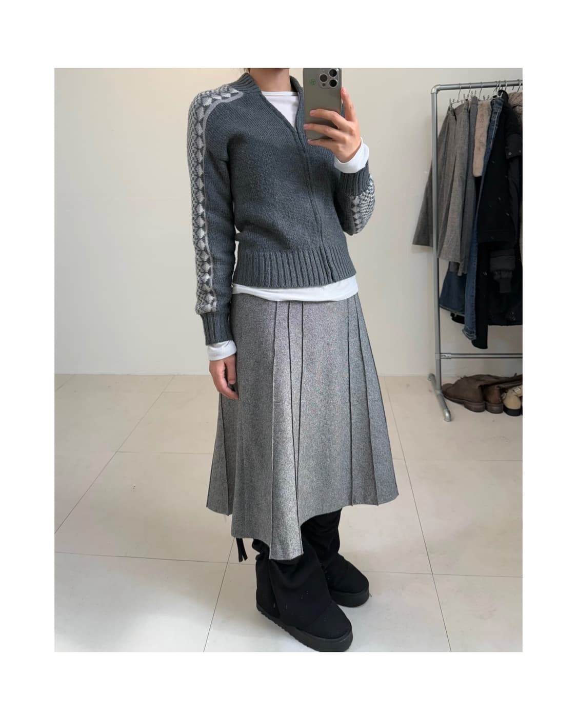 빈티지 니트 집업 상품이미지4