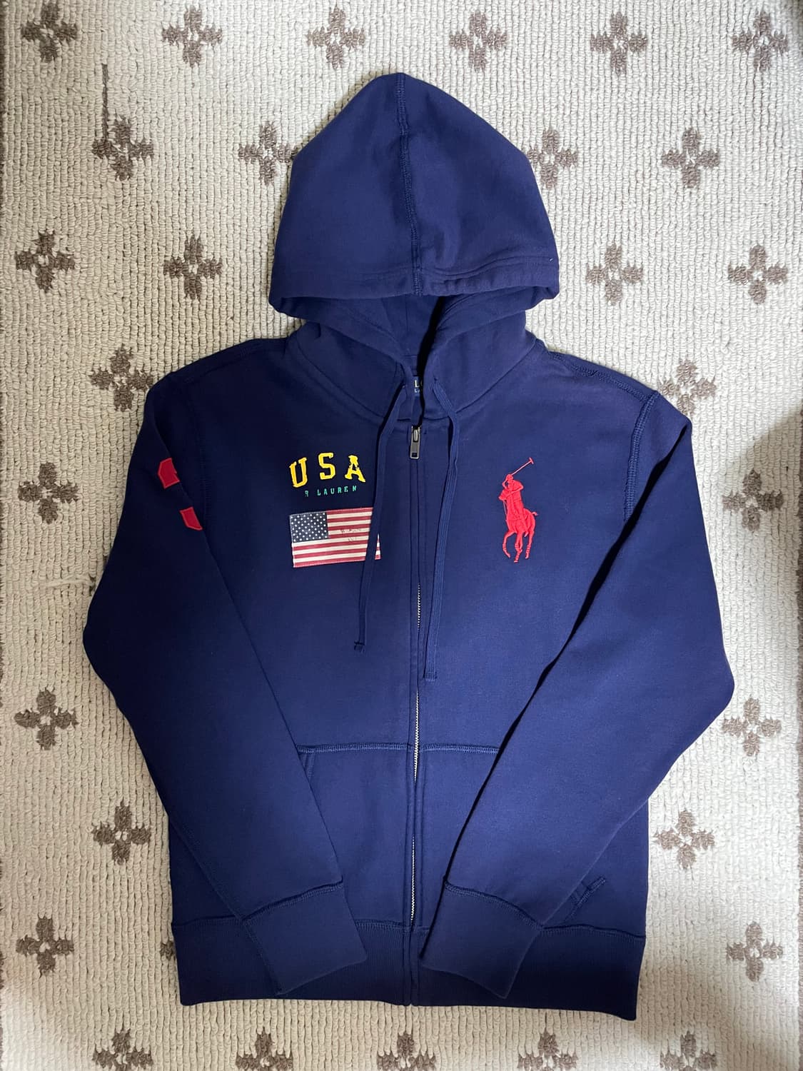 폴로 랄프로렌 빅포니 성조기 후드집업 상품이미지1
