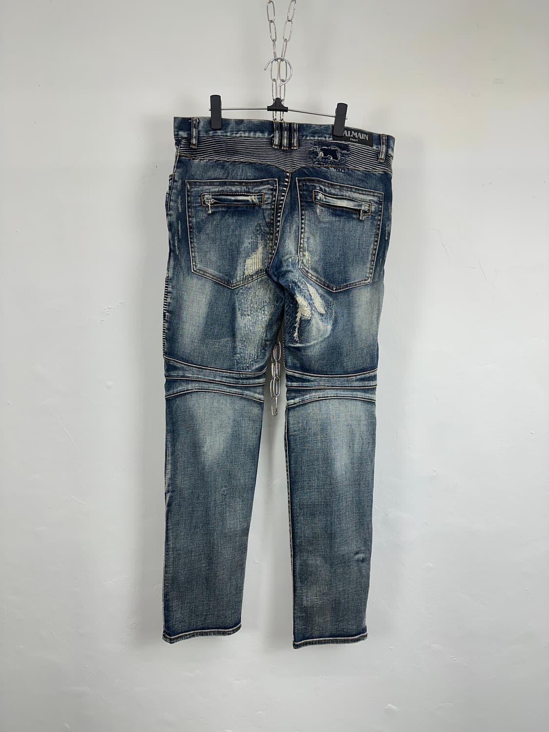 Balmain Patched Biker Distressed Jeans 상품이미지7