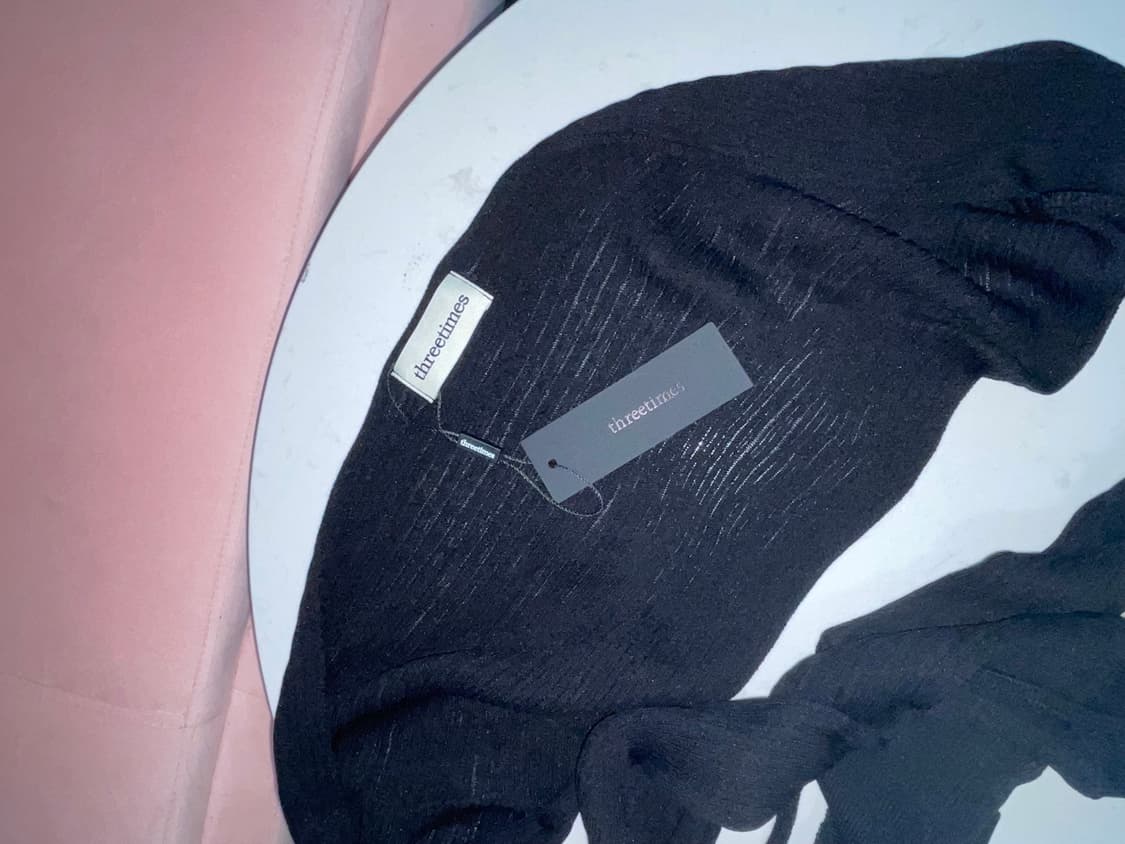 쓰리타임즈 릿볼레로 가디건 블랙 새상품 상품이미지3