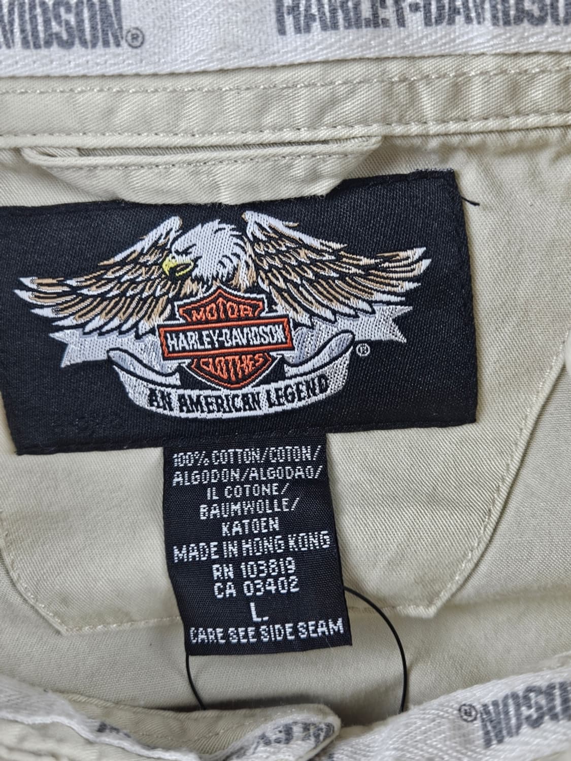할리데이비슨 플레임 로고 바이커 셔츠 ( L ) / 10712 상품이미지9