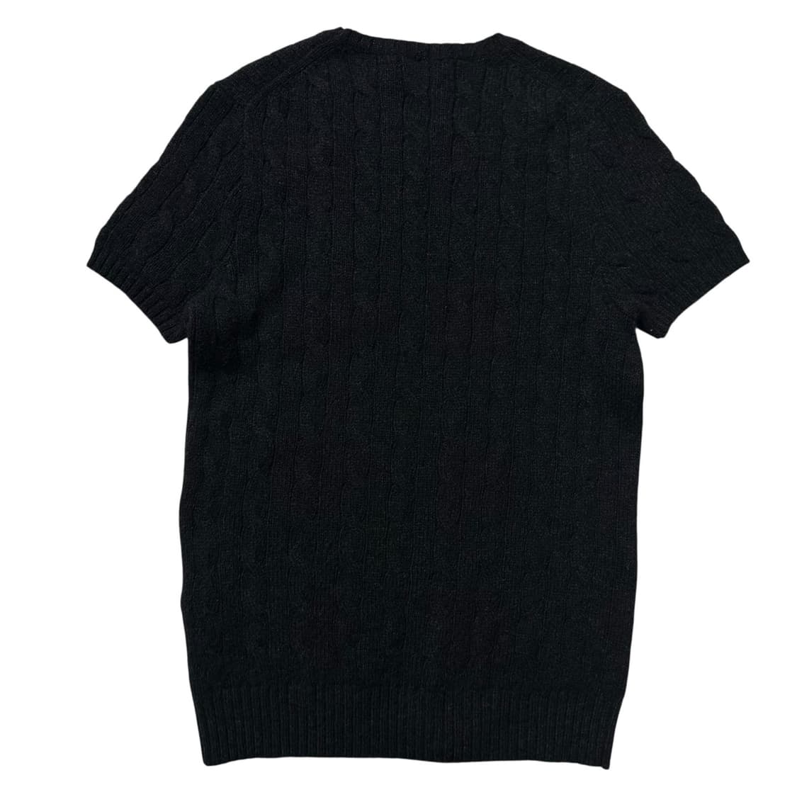 폴로 랄프로렌 울 캐시미어 케이블 라운드 반팔 니트 (신형QR) 상품이미지2