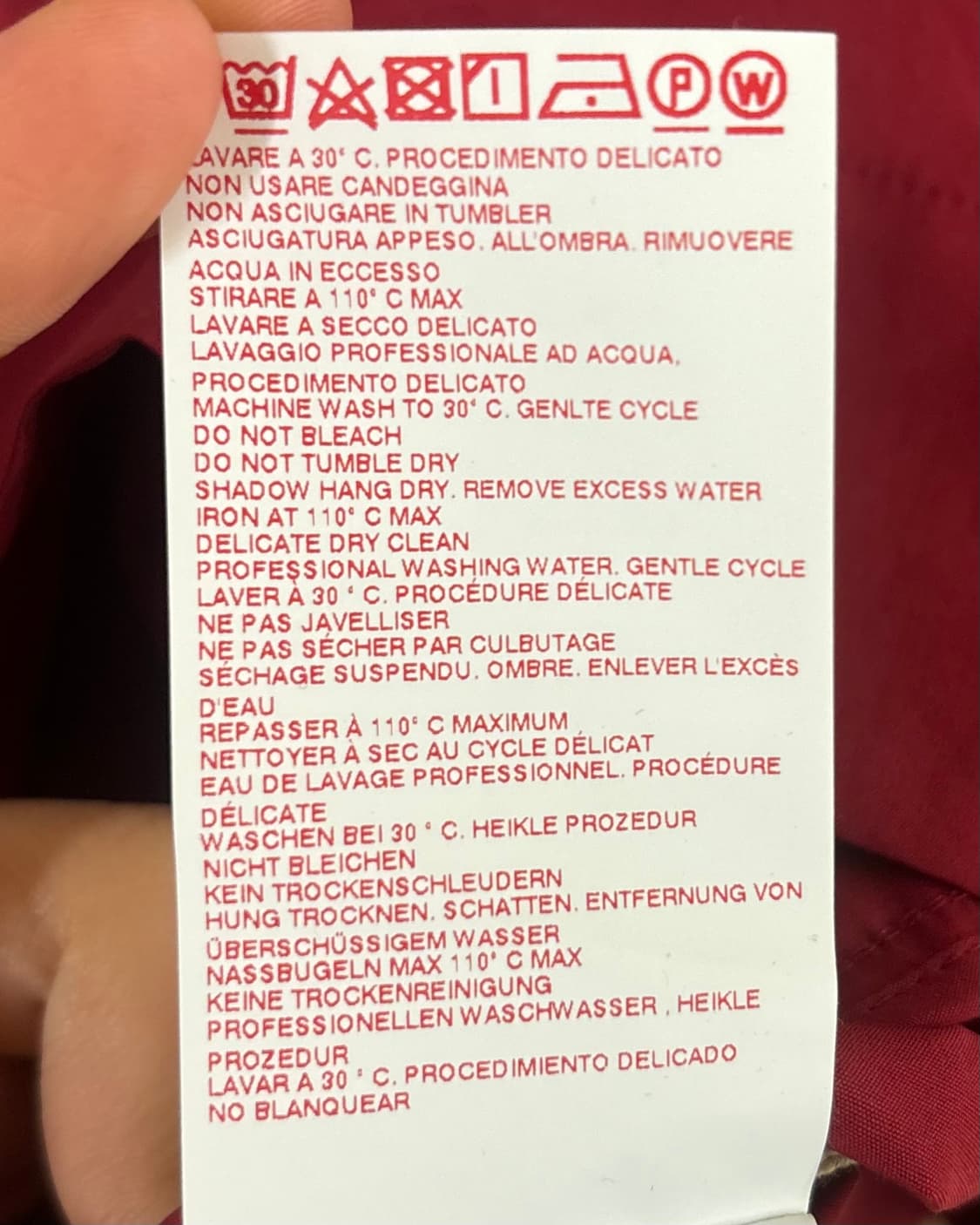 마르니 레드 3/4 소매 모의 목탑 블라우스 상품이미지8