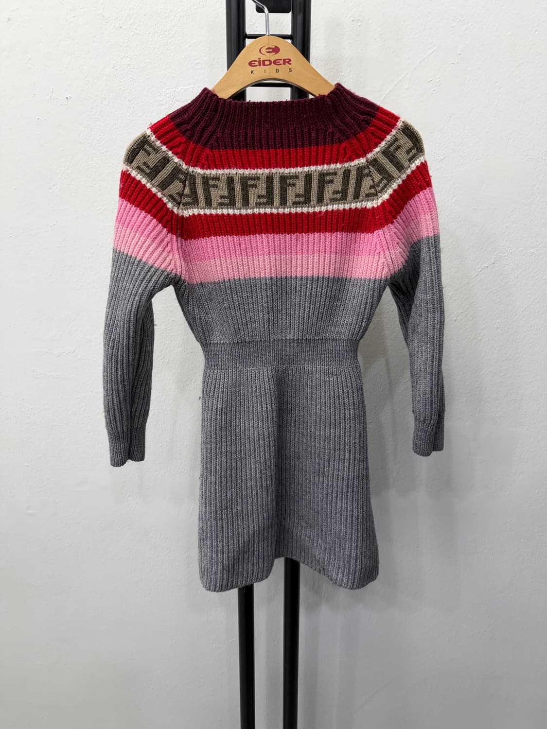 정품) 펜디 키즈 FF 로고 니트 원피스 120 상품이미지1