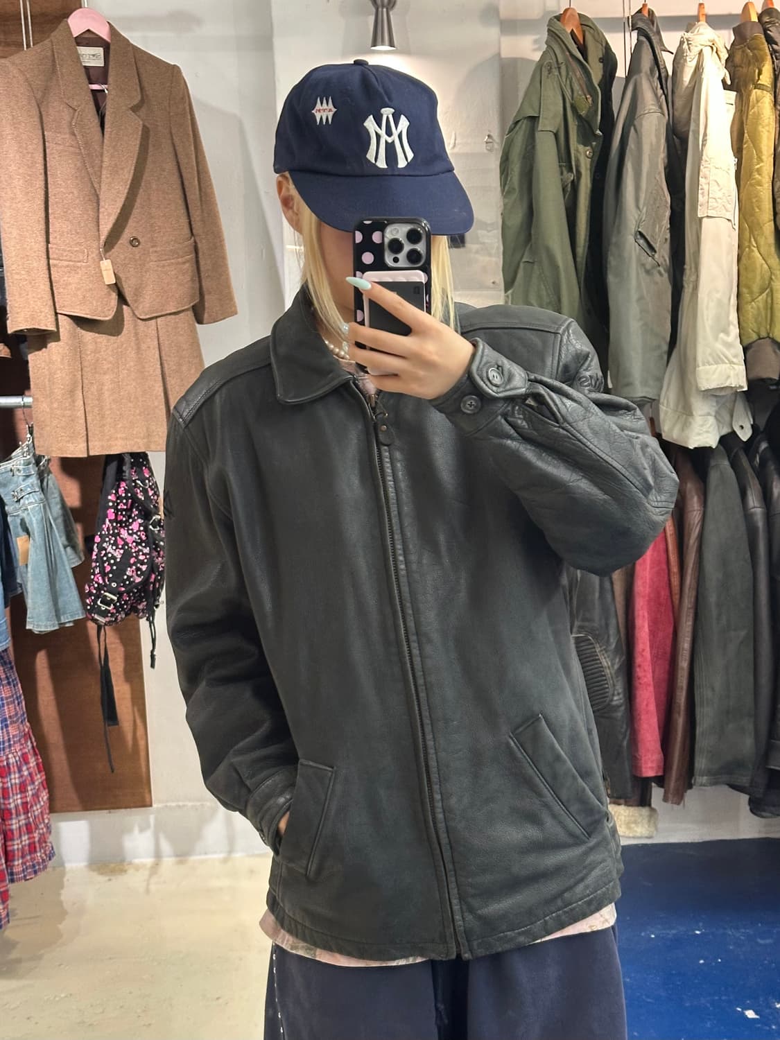 1990s adidas 아디다스 레더 자켓 상품이미지1