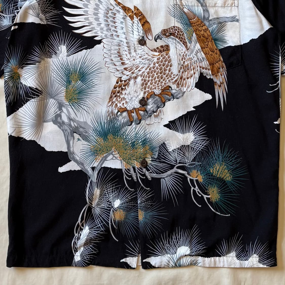 [S/97] 80s USA 레이온 하와이안 셔츠 상품이미지5