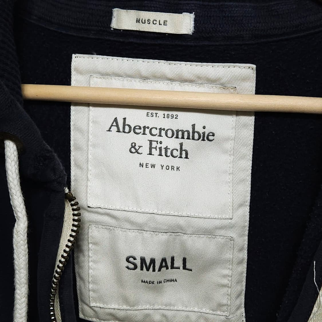 S)아베크롬비 Y2K 후드집업 자켓 워시드 네이비  상품이미지9