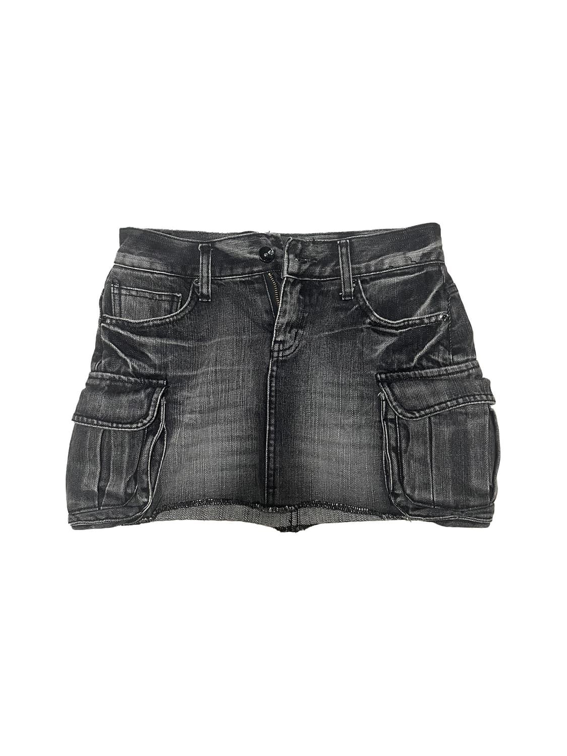 vintage cargo skirt 흑청 카고 스커트 상품이미지1