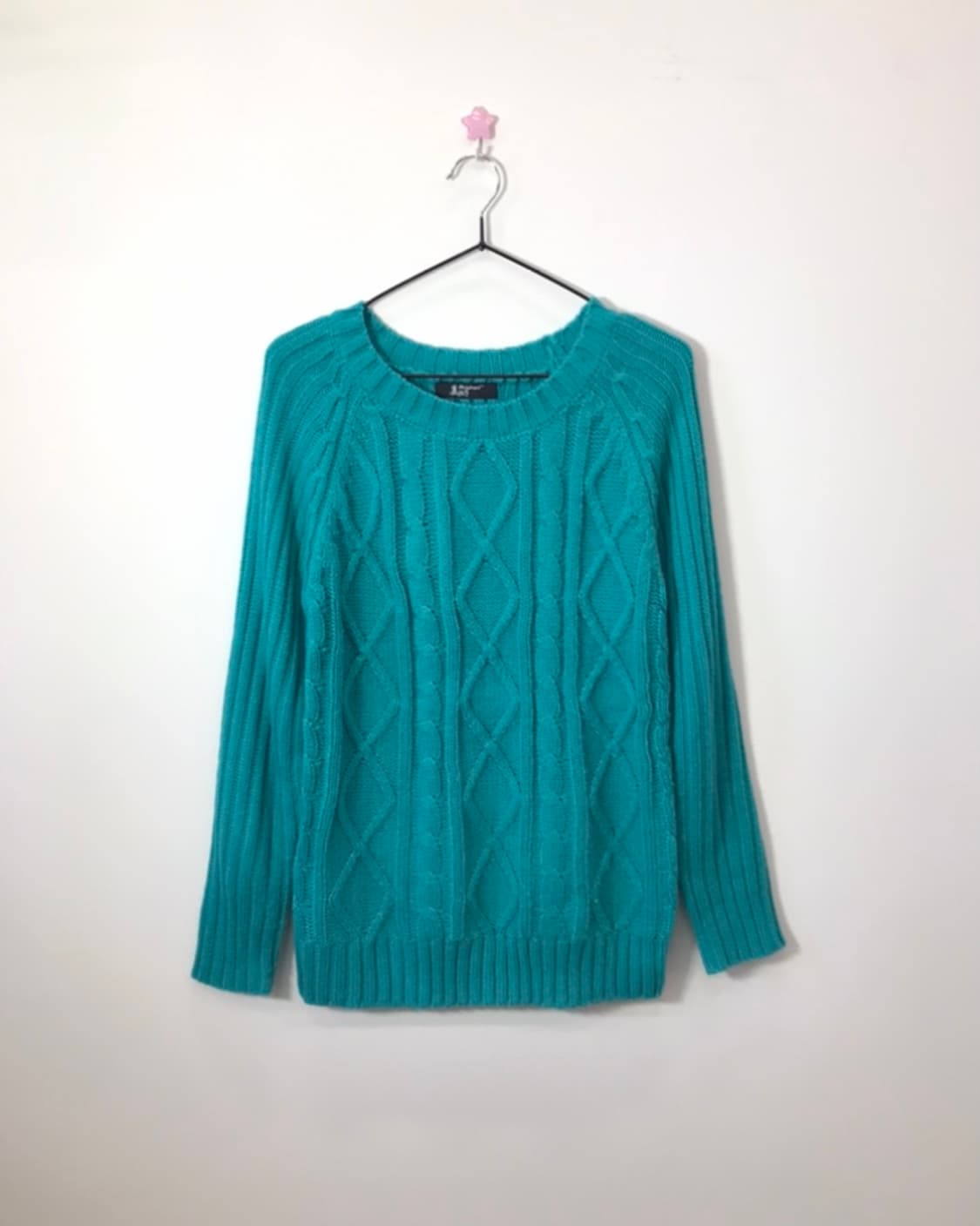 Jpn Mint Cable-Knit Crewneck Sweater 상품이미지1