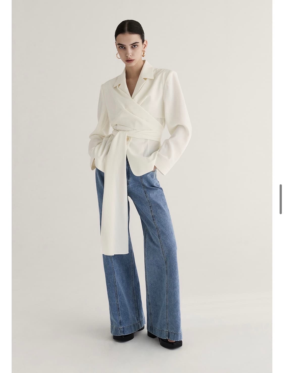 새상품)DRAGONBLUES 드래곤블루스 커버 랩 자켓 셔츠 M 상품이미지1