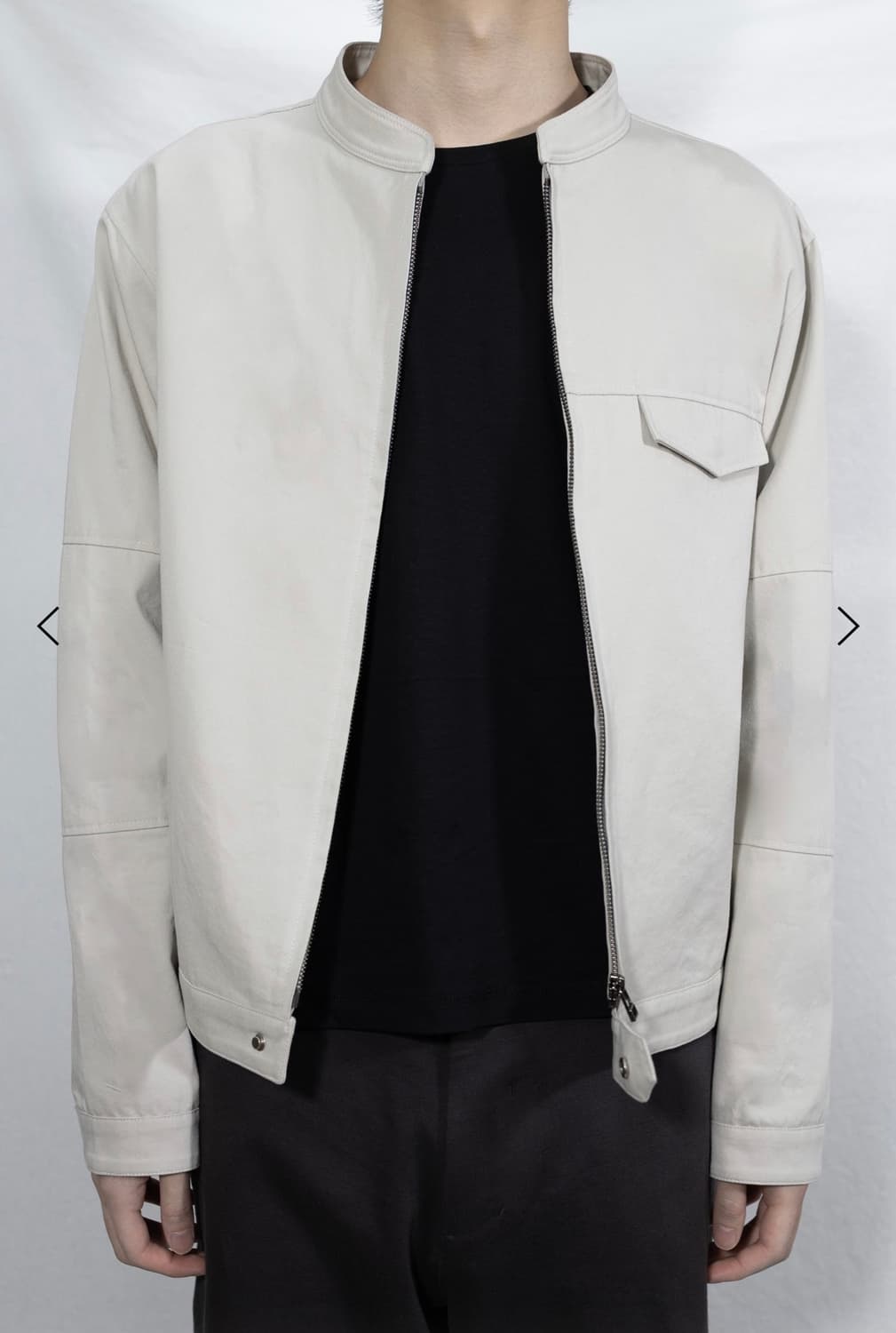 [2]les Rib mechanic jacket (Dusty white) 상품이미지1